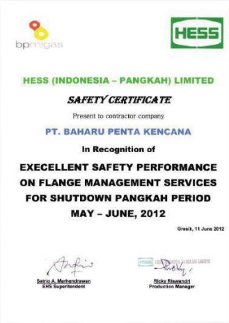 Recognition Certificate